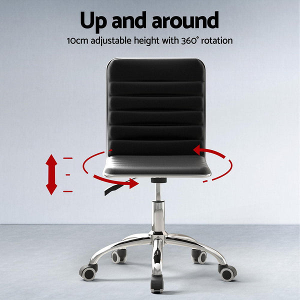 Artiss Computer Desk Office Chair Pu Leather Set Foldable Home Study Table Black Home Office Desks