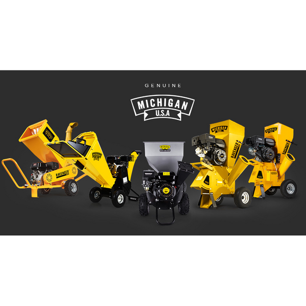 Michigan 18Hp Wood Chipper Garden Shredder Mulcher Tree Petrol Commercial Branch Chippers Shredders Mulchers