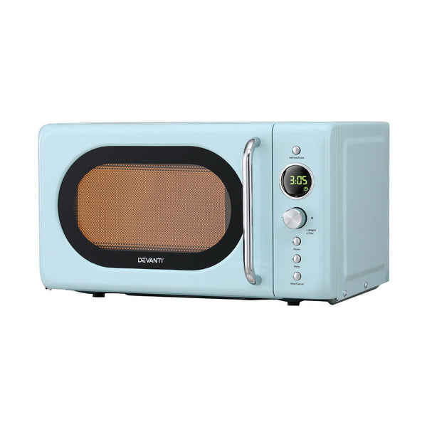 Devanti 20L Microwave Oven 800W Blue Microwaves