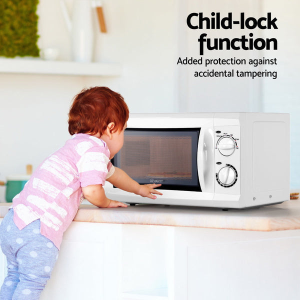 Devanti 20L Microwave Oven 800W White Microwaves