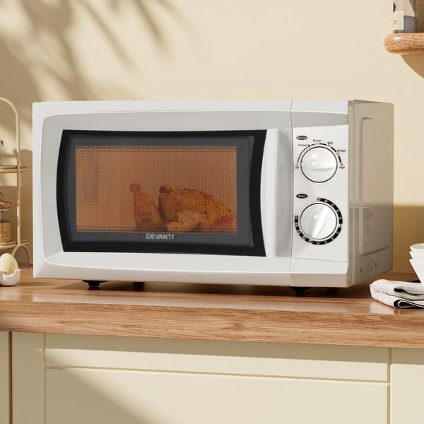 Devanti 20L Microwave Oven 800W White Microwaves