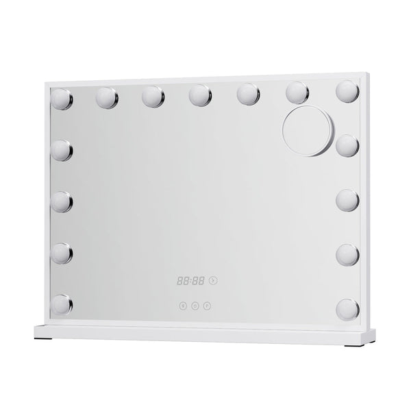 Embellir Makeup Mirror 58X45cm Hollywood Vanity With Led Light Tabletop White Makeup Mirrors