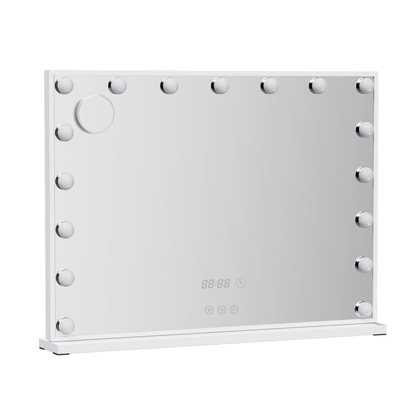 Embellir Makeup Mirror 58X45cm Hollywood Vanity With Led Light Tabletop White Makeup Mirrors