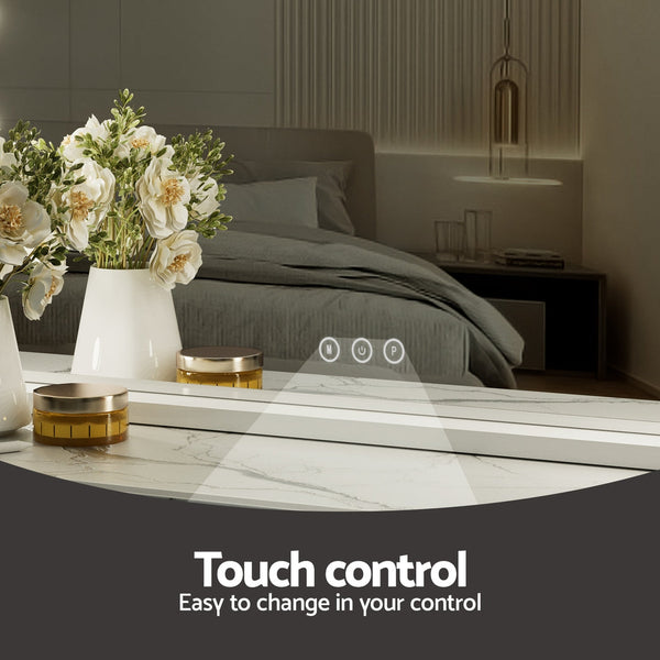 Embellir Makeup Mirror 80X58cm Hollywood Vanity With Led Light Tabletop Wall Makeup Mirrors