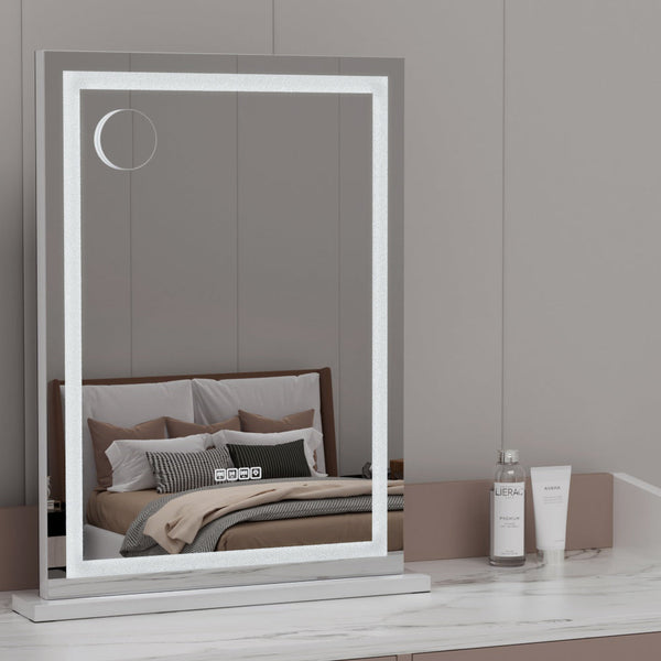Embellir Bluetooth Makeup Mirror 58X80cm Hollywood Vanity With Led Light Crystal Makeup Mirrors