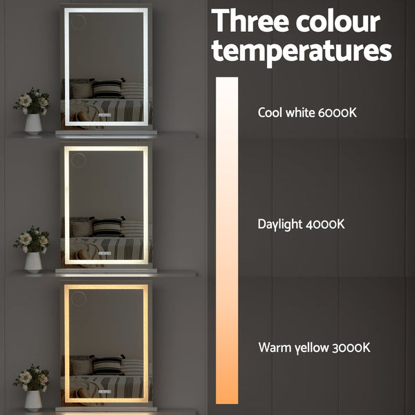 Embellir Bluetooth Makeup Mirror 58X80cm Hollywood Vanity With Led Light Crystal Makeup Mirrors