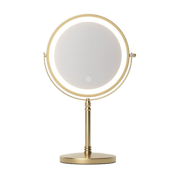 Embellir Lighted Makeup Mirror 10X Magnification Double Sided Gold Makeup Mirrors