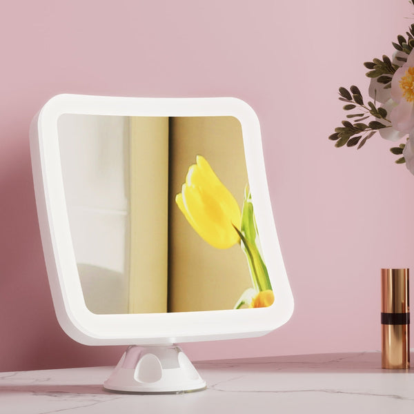 Embellir Makeup Mirror 10X Magnification Led Light Adjustable Rotation Cordless Suction Cup Makeup Mirrors