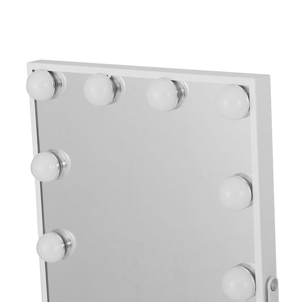 Embellir Bluetooth Makeup Mirror 30X40cm Hollywood Vanity With Led Light White Makeup Mirrors