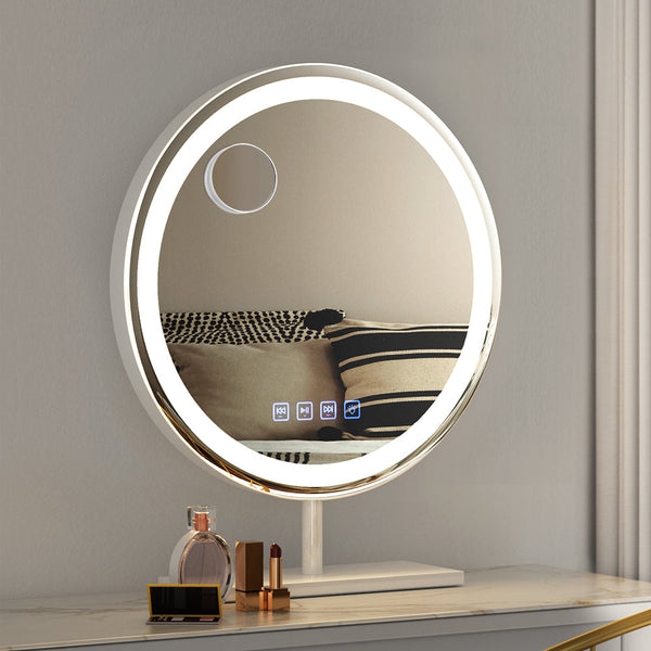 Embellir Makeup Mirror 40X40cm Hollywood Vanity With Led Light Tabletop Round Makeup Mirrors