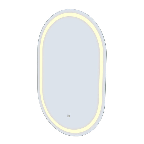 Embellir 2 Led Wall Mirror With Light 50X75cm Bathroom Decor Oval Vanity Mirrors