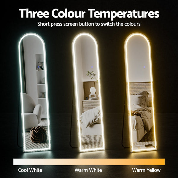 Embellir Led Full Length Mirror Floor Dressing 160Cm Mirrors