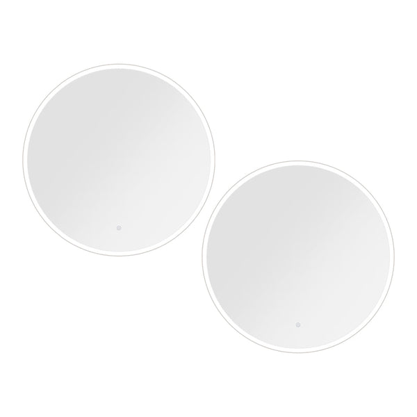 Embellir 2 Wall Mirror 80Cm With Led Light Makeup Home Decor Bathroom Round Vanity Mirrors