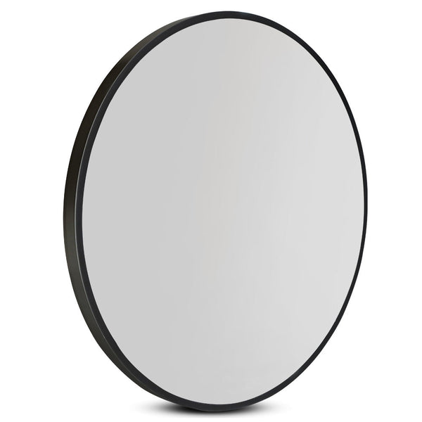Embellir Wall Mirror Makeup 50Cm Home Decor Framed Mirrors Bathroom Round Black Makeup Mirrors