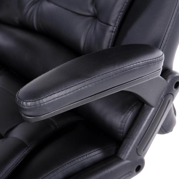 Artiss 8 Point Massage Office Chair Heated Seat Recliner Pu Black Massage Tables & Chairs