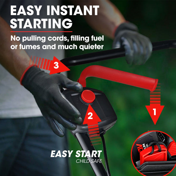 Baumr Ag Baumr Ag 450Cx 40V Sync Cordless Lawn Mower Kit Fast Charger 2 X 4Ah Battery 320Mm Grass Cutting Path Lawn Mowers