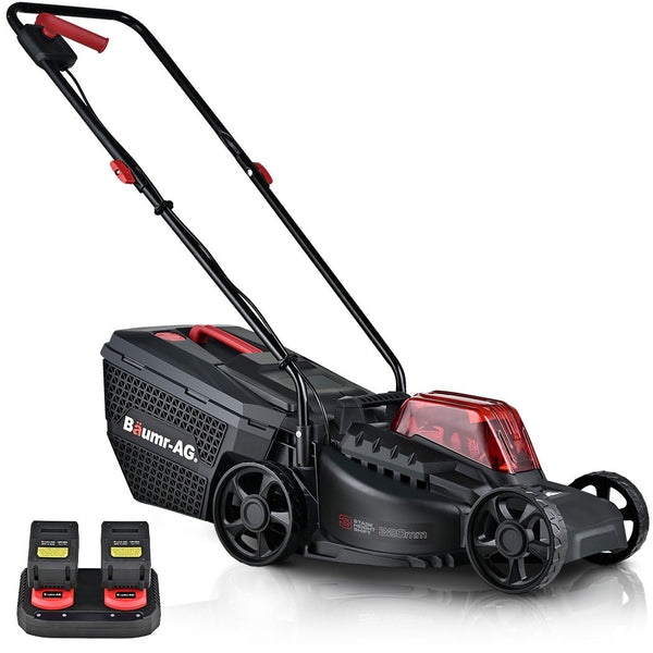 Baumr Ag Baumr Ag 450Cx 40V Sync Cordless Lawn Mower Kit Fast Charger 2 X 4Ah Battery 320Mm Grass Cutting Path Lawn Mowers