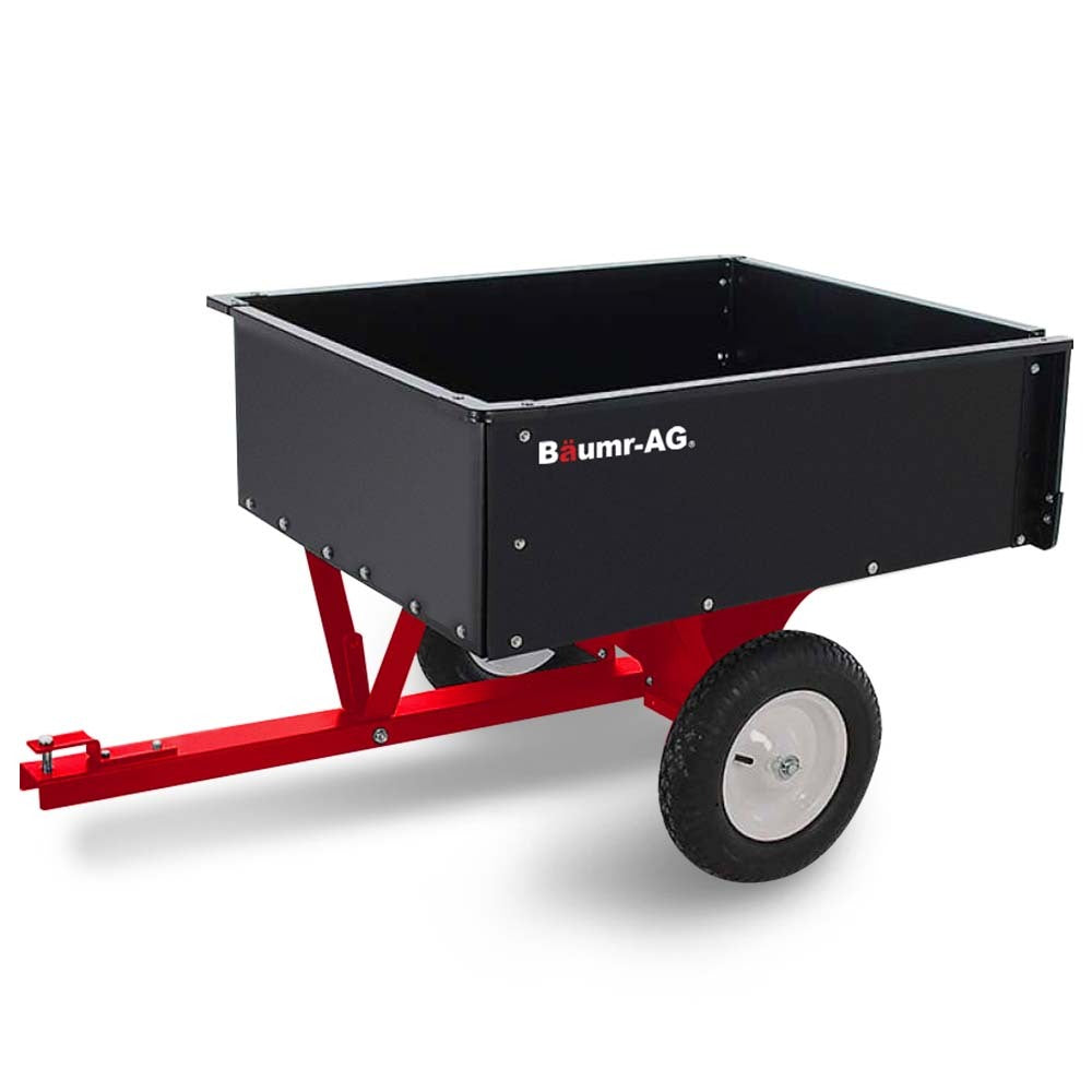 Baumr Ag 270Kg Capacity Metal Dump Cart For Ride On Mower Wheelbarrows Carts Wagons