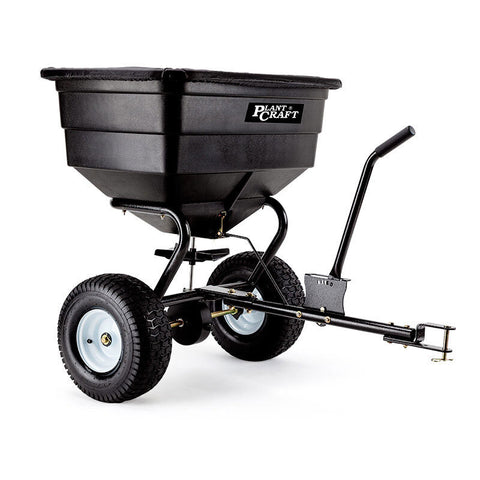 Plantcraft Tow Behind Broadcast Spreader 90Kg 105L Seed Fertiliser Rotary Rotary Tools