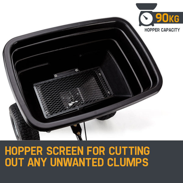 Plantcraft Tow Behind Broadcast Spreader 90Kg 105L Seed Fertiliser Rotary Rotary Tools