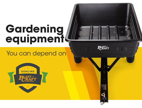 Plantcraft 400Lbs Poly Dump Cart Garden Tip Trailer Tray Tow Quad Atv Ride Wheelbarrows Carts Wagons