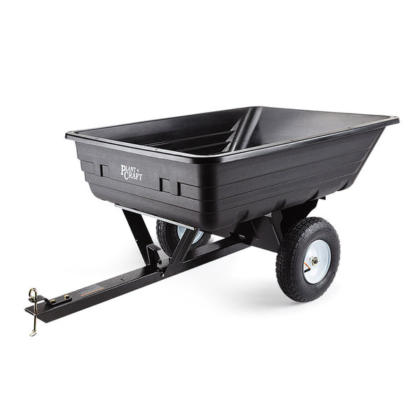 Plantcraft 400Lbs Poly Dump Cart Garden Tip Trailer Tray Tow Quad Atv Ride Wheelbarrows Carts Wagons