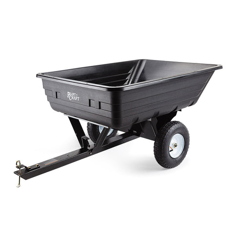 Plantcraft 400Lbs Poly Dump Cart Garden Tip Trailer Tray Tow Quad Atv Ride Wheelbarrows Carts Wagons