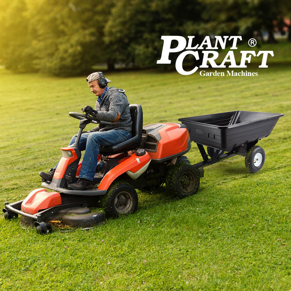 Plantcraft 400Lbs Poly Dump Cart Garden Tip Trailer Tray Tow Quad Atv Ride Wheelbarrows Carts Wagons