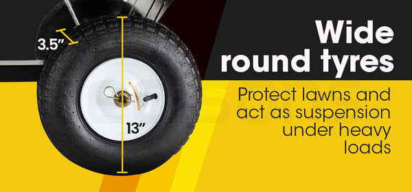 Plantcraft 400Lbs Poly Dump Cart Garden Tip Trailer Tray Tow Quad Atv Ride Wheelbarrows Carts Wagons