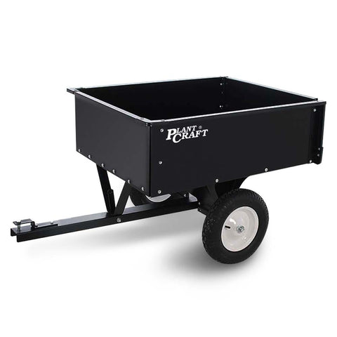 Plantcraft 270Kg Capacity Metal Dump Cart For Ride On Mower Wheelbarrows Carts Wagons