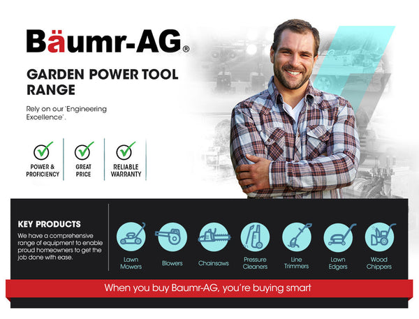 Baumr Ag Baumr Ag 31Cc Lawn Edger Petrol 4 Stroke Garden Grass Weed Trimmer Blade Cutting String Trimmers