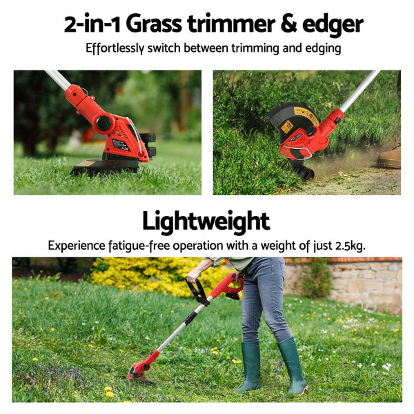 Giantz 20V Cordless Line Trimmer Lawn Whipper Grass Snipper Lawn Mowers