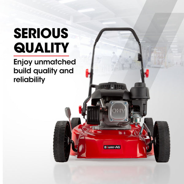Baumr Ag Baumr Ag Lawn Mower 139Cc 17 Petrol Push Lawnmower 4 Stroke Engine Catch Petrol Mowers