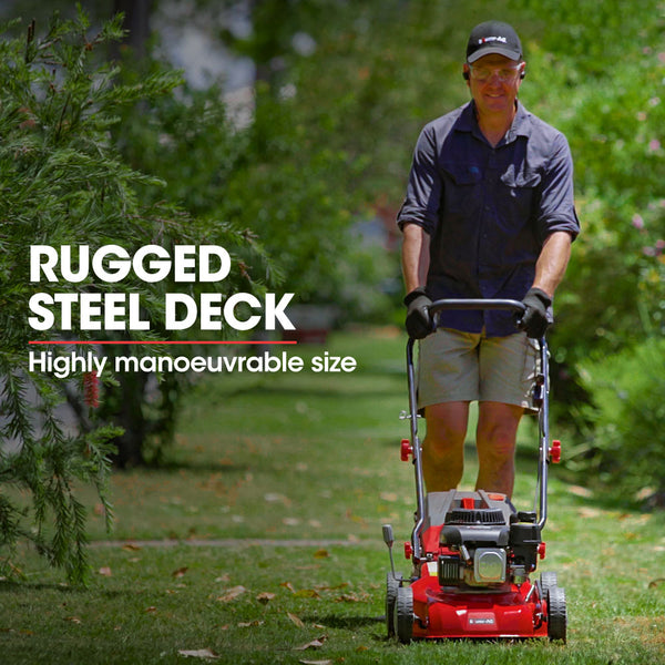Baumr Ag Baumr Ag Lawn Mower 139Cc 17 Petrol Push Lawnmower 4 Stroke Engine Catch Petrol Mowers