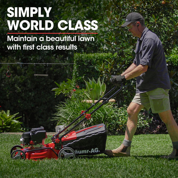 Baumr Ag Baumr Ag Lawn Mower 139Cc 17 Petrol Push Lawnmower 4 Stroke Engine Catch Petrol Mowers