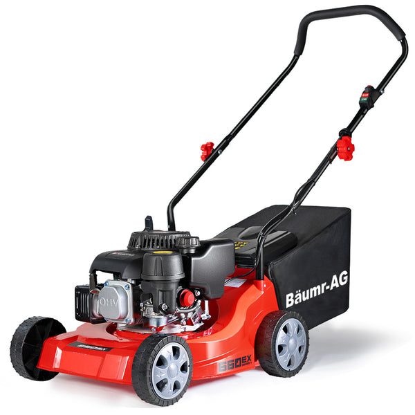 Baumr Ag 139Cc Lawn Mower 4 Stroke 16 Inch Petrol Lawnmower Hand Push Engine 35L Catcher Petrol Mowers