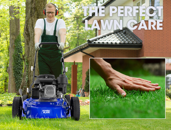 Powerblade Lawn Mower 139Cc 17 Petrol Powered Push Lawnmower 4 Stroke Engine Petrol Mowers