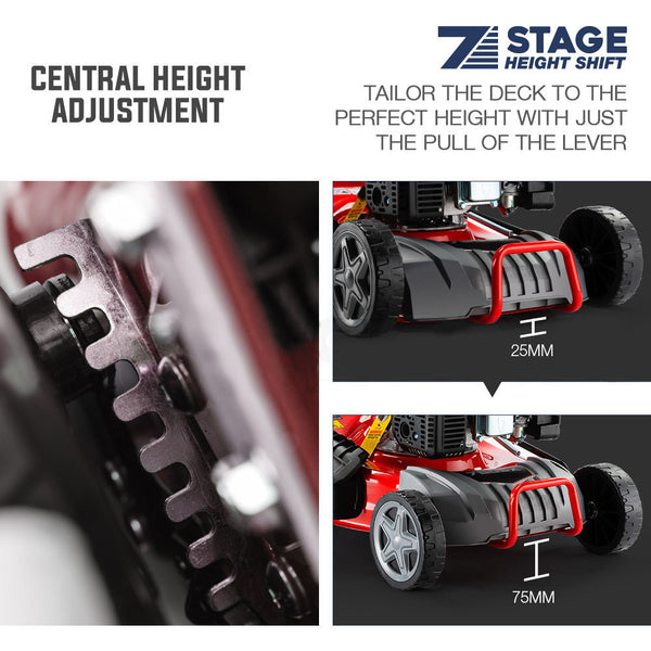 Baumr Ag Baumr Ag Lawn Mower 18 220Cc Petrol Self Propelled Push Lawnmower 4 Stroke Petrol Mowers