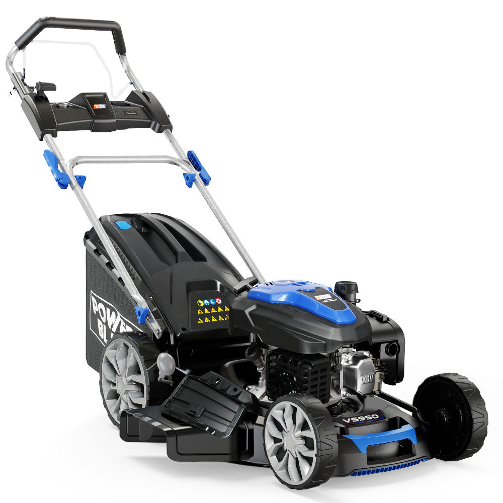 Powerblade 20' 200Cc Self Propelled Lawn Mower Electric Start 7 Height Steel Deck Wash Port Ohv 4 Stroke Petrol Vs950 Lawn Mowers