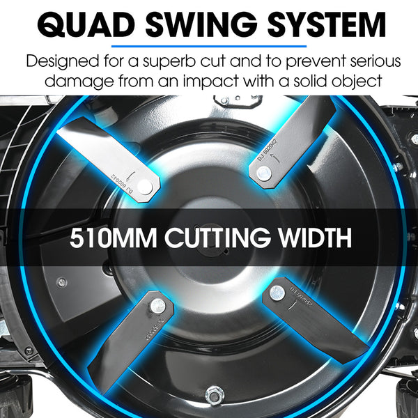 Powerblade 20' 200Cc Self Propelled Lawn Mower Electric Start 7 Height Steel Deck Wash Port Ohv 4 Stroke Petrol Vs950 Lawn Mowers