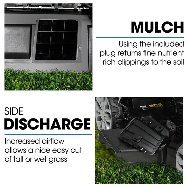 Powerblade 22' 224Cc Self Propelled Lawn Mower Electric Start 7 Height Steel Deck Wash Port Ohv Stroke Petrol Vs1000 Lawn Mowers