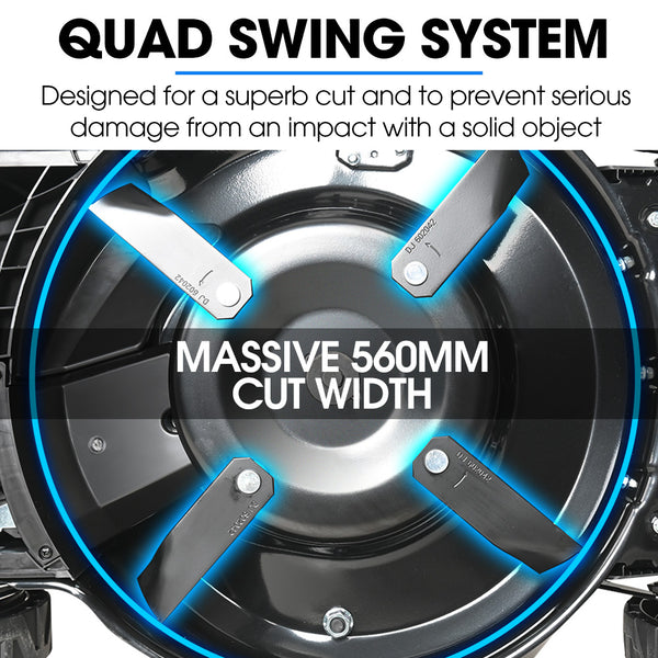 Powerblade 22' 224Cc Self Propelled Lawn Mower Electric Start 7 Height Steel Deck Wash Port Ohv Stroke Petrol Vs1000 Lawn Mowers