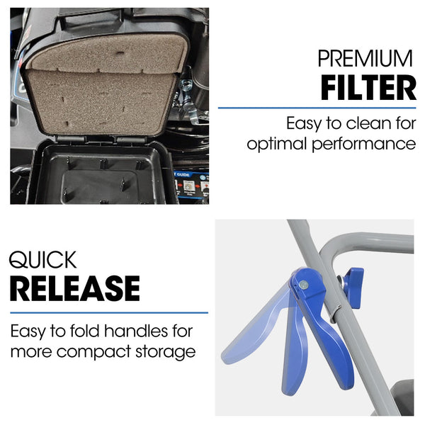 Powerblade 22' 224Cc Self Propelled Lawn Mower Electric Start 7 Height Steel Deck Wash Port Ohv Stroke Petrol Vs1000 Lawn Mowers