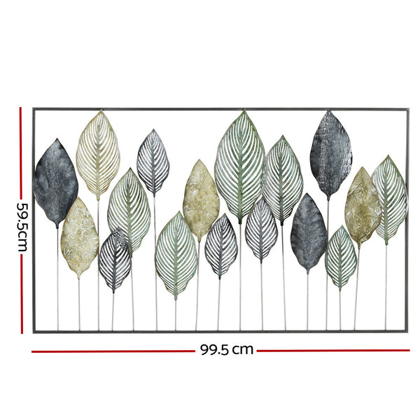 Artiss Metal Hanging Sculpture Home Decor Leaf Tree Of Life Framed Wall Art