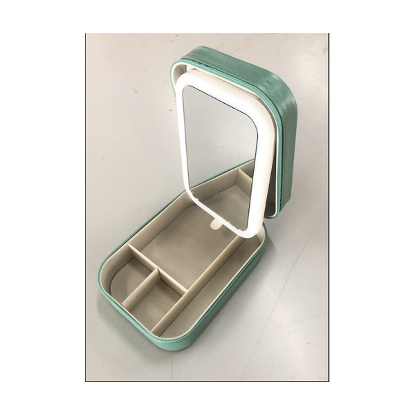 Makeup Storage Box With Led Light Mirror Portable Travel Organizer Makeup Bags & Cases