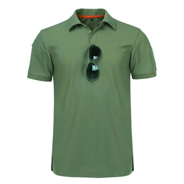 Mens Quick Dry Embroidered Polo Shirts Custom Plus Size Tactical T Shirts
