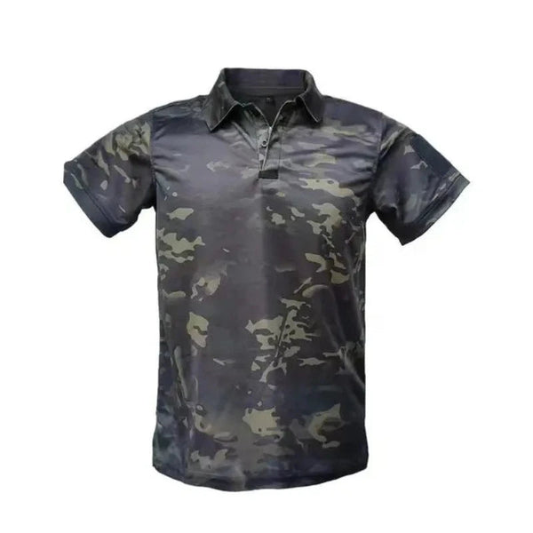 Mens Quick Dry Embroidered Polo Shirts Custom Plus Size Tactical T Shirts