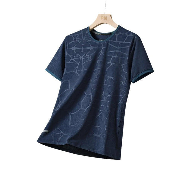 Mens Quick Dry Sport Running T Shirt Short Sleeves Unisex Round Neck Top Fishing Shirts