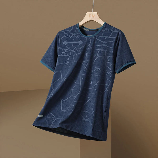 Mens Quick Dry Sport Running T Shirt Short Sleeves Unisex Round Neck Top Fishing Shirts