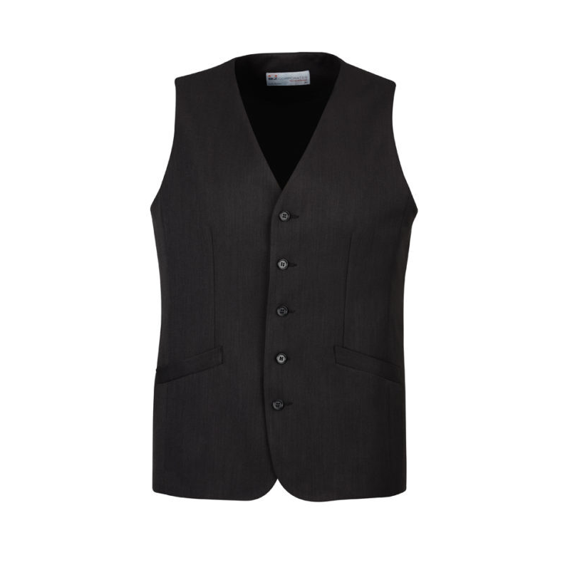 Biz Corporates Mens Bamboo Blend Longline Vest Waistcoat W/ Stretch Business Forrnal Dress Charcoal Coats Jackets & Vests